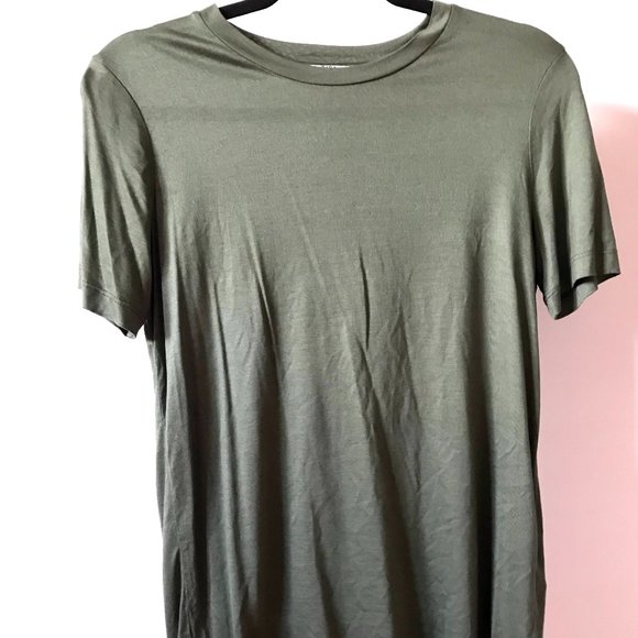 Zara Collection Women Basic Olive Green Short Sleeve Shirt - Picture 3 of 4